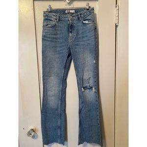 ZARA High-Waisted Straight Leg Jeans